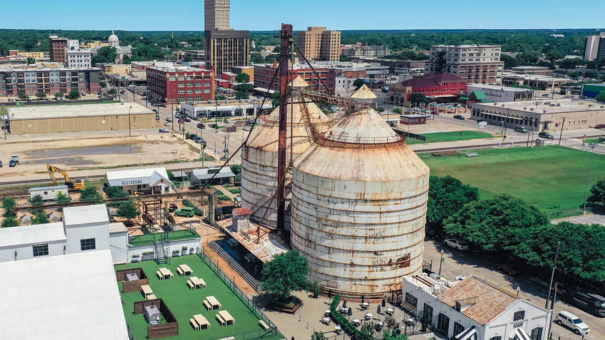 The Magnolia silos and grounds in Waco, Texas