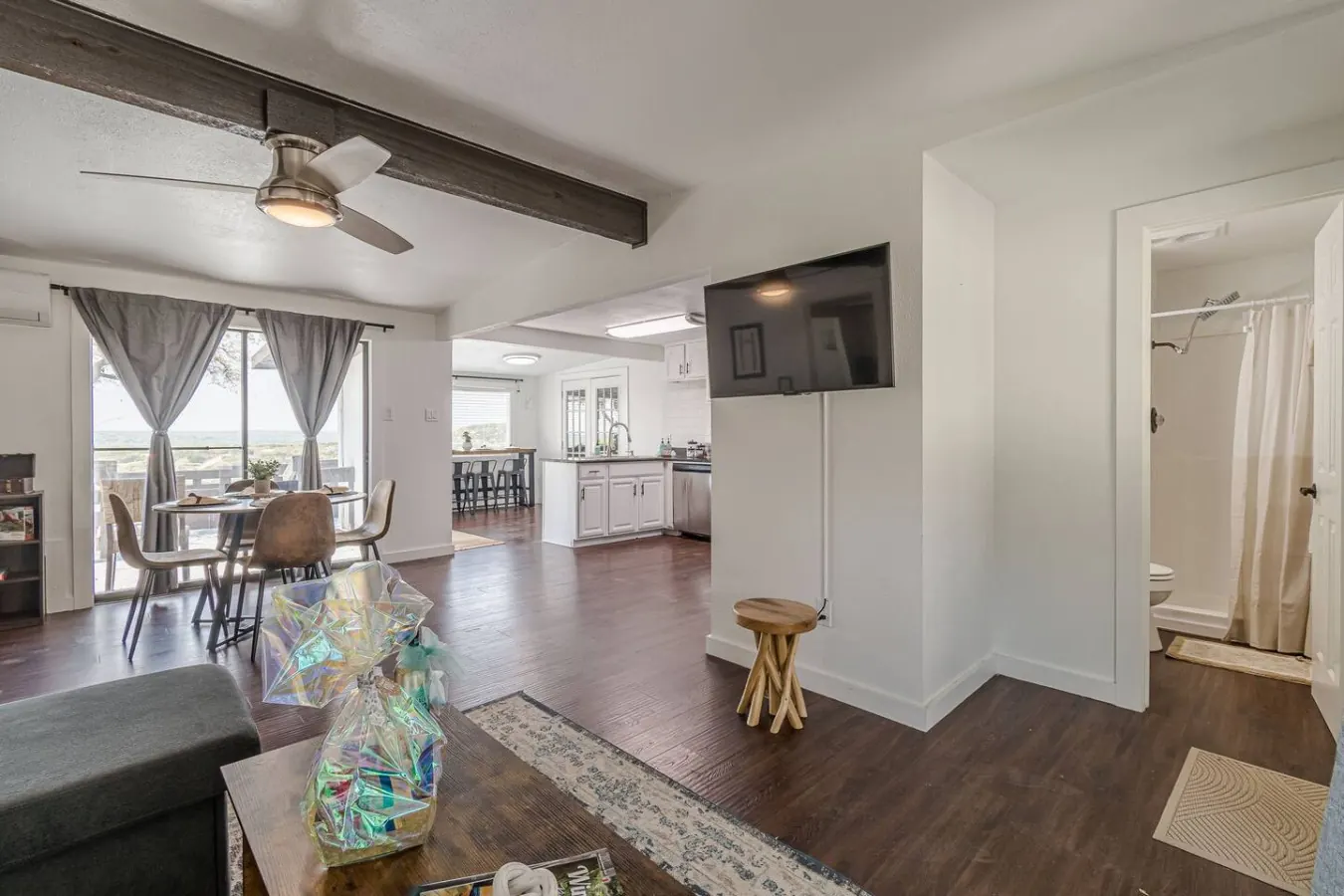 Open-plan living, dining, and kitchen space at Aqua Puerta